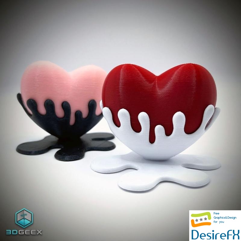 Melting Hearts Collection 3D Print
