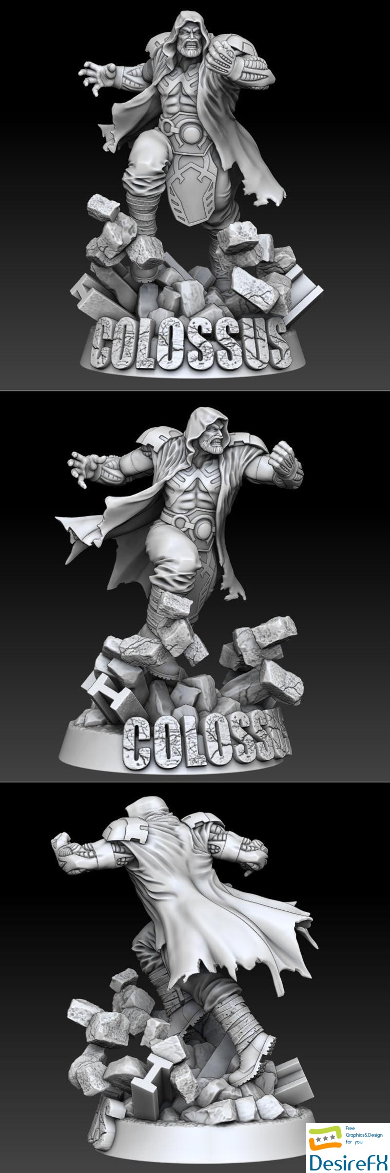 Mutant Horseman Colossus Statue 3D Print