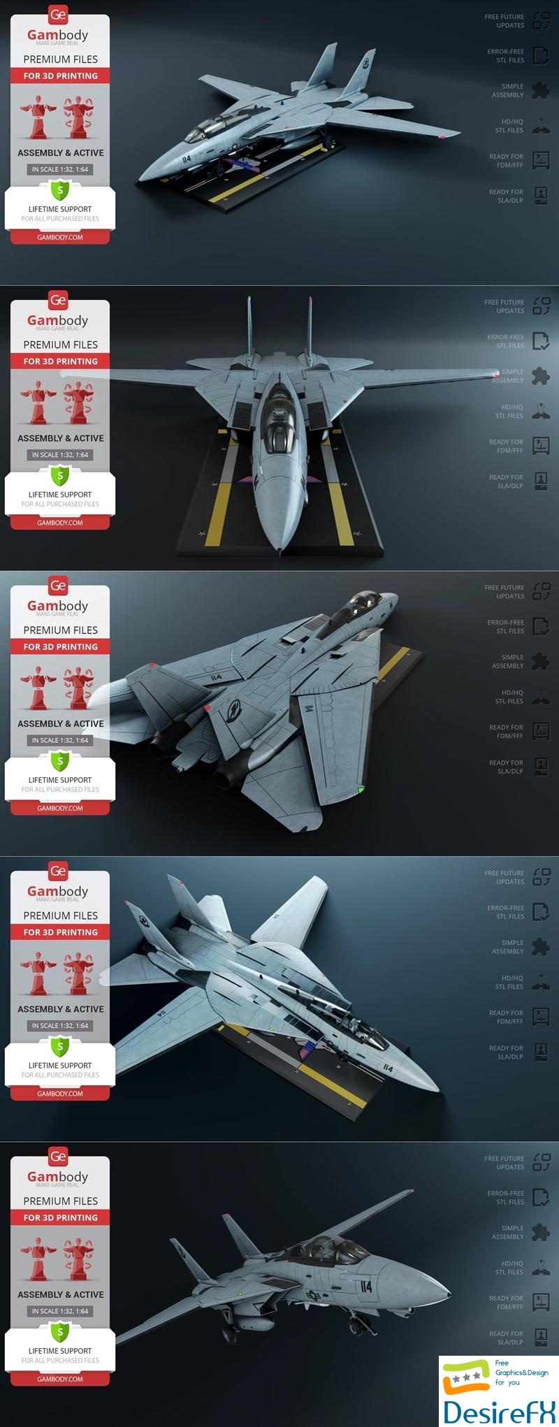 Gambody - F-14 Tomcat 3D Print