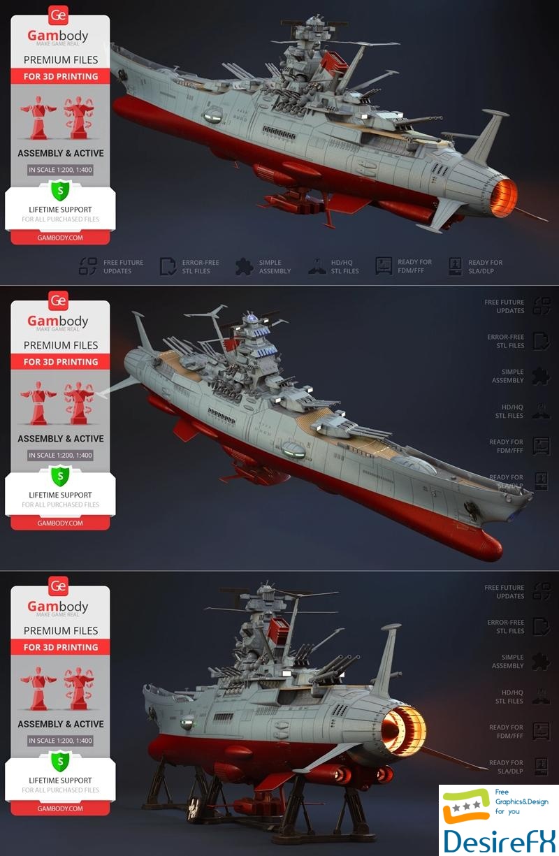 Gambody - Space Battleship Yamato 3D Print