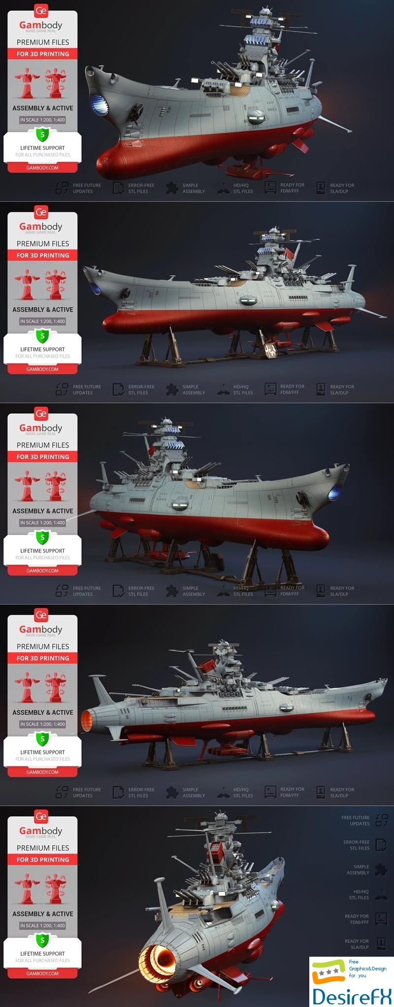 Gambody - Space Battleship Yamato 3D Print