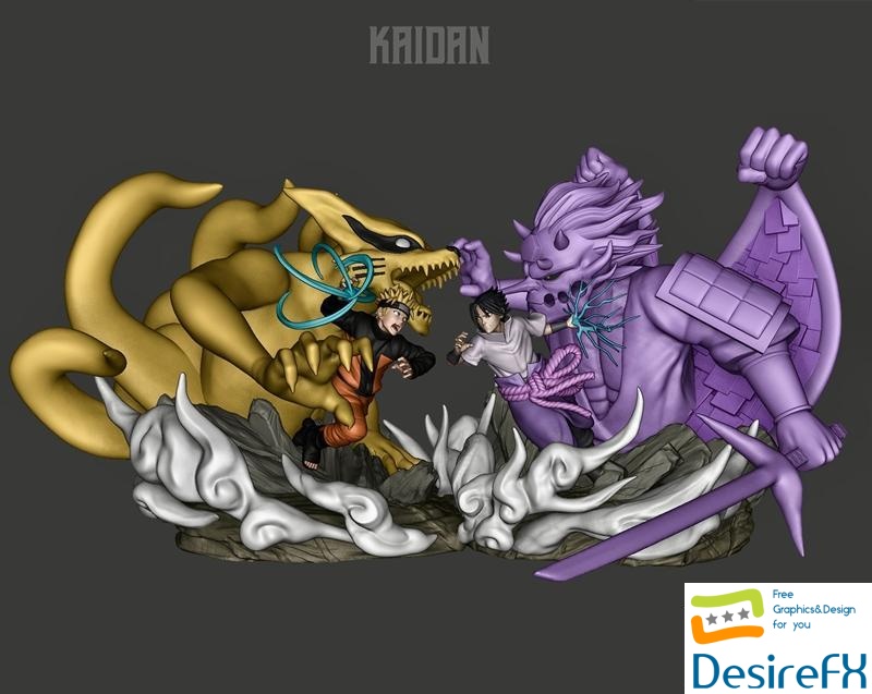 Kaidan - Naruto - Sasuke VS Naruto 3D Print