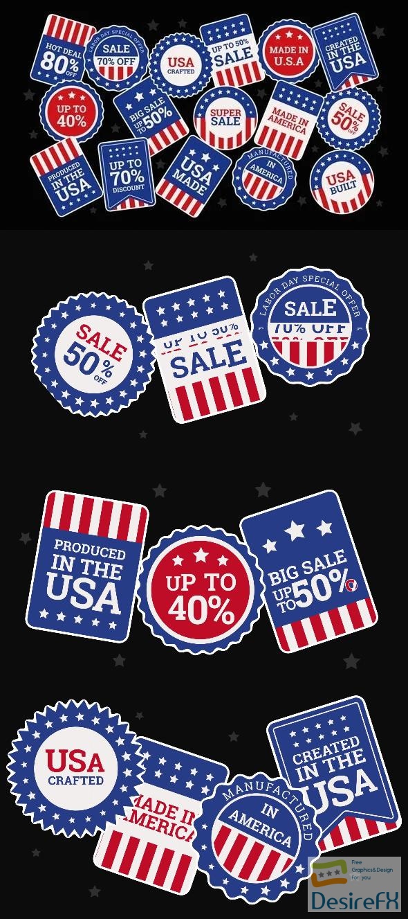 USA Stickers Animated Overlays 52321703 Videohive