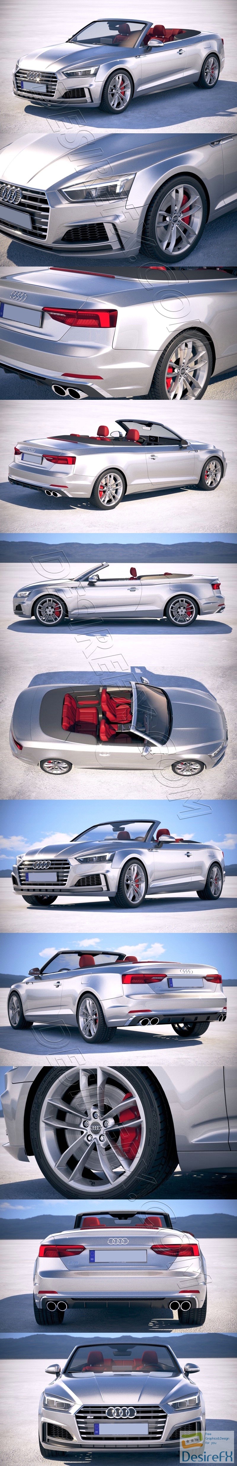 Audi S5 Cabriolet 2019 3D Model