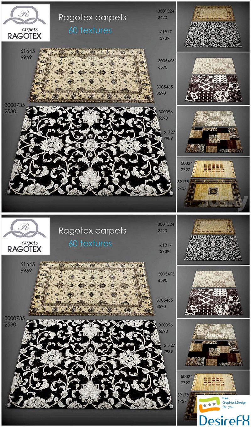 Collection rugs Ragotex 3D Model