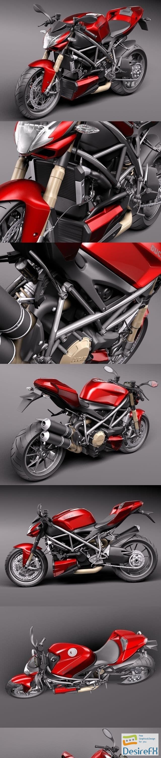 Ducati Streetfighter 2011 3D Model