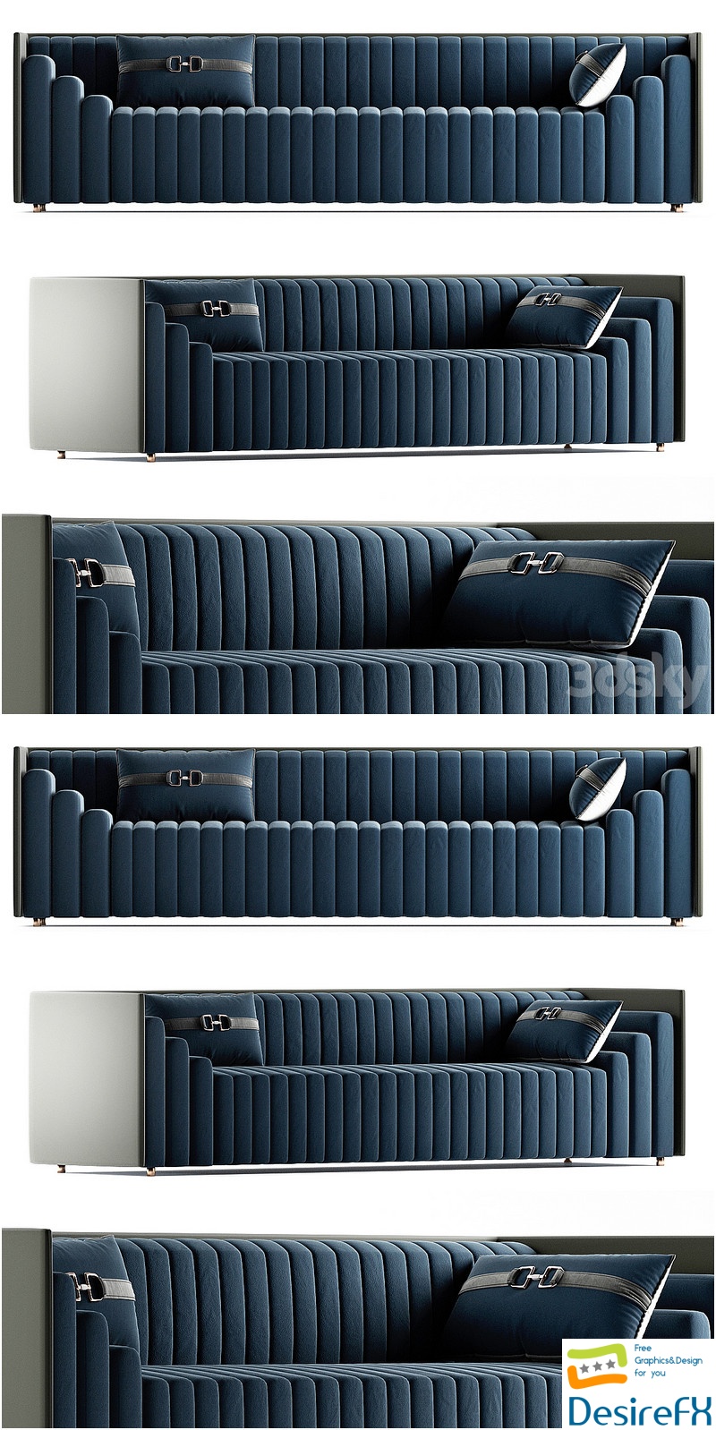 Empire Sofa - Modern Sofas - ModShop 3D Model