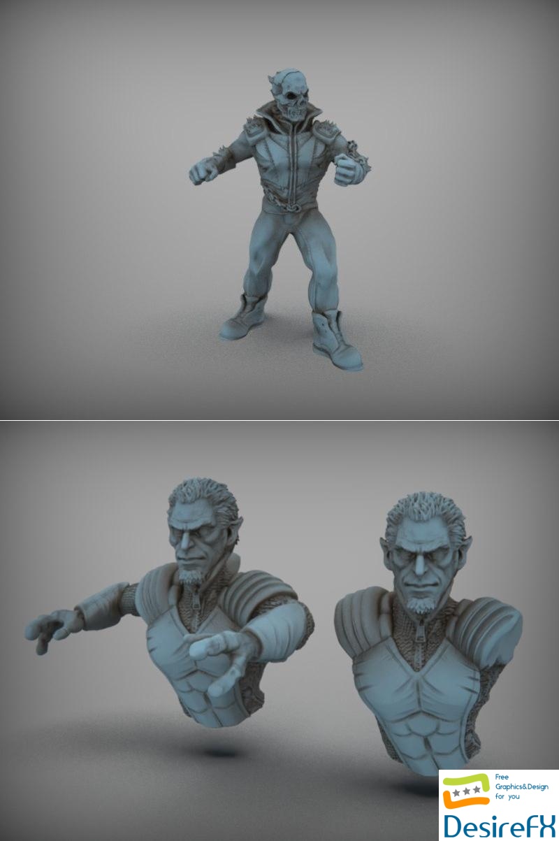 Ghost Rider and Nightcrawler 3D Print