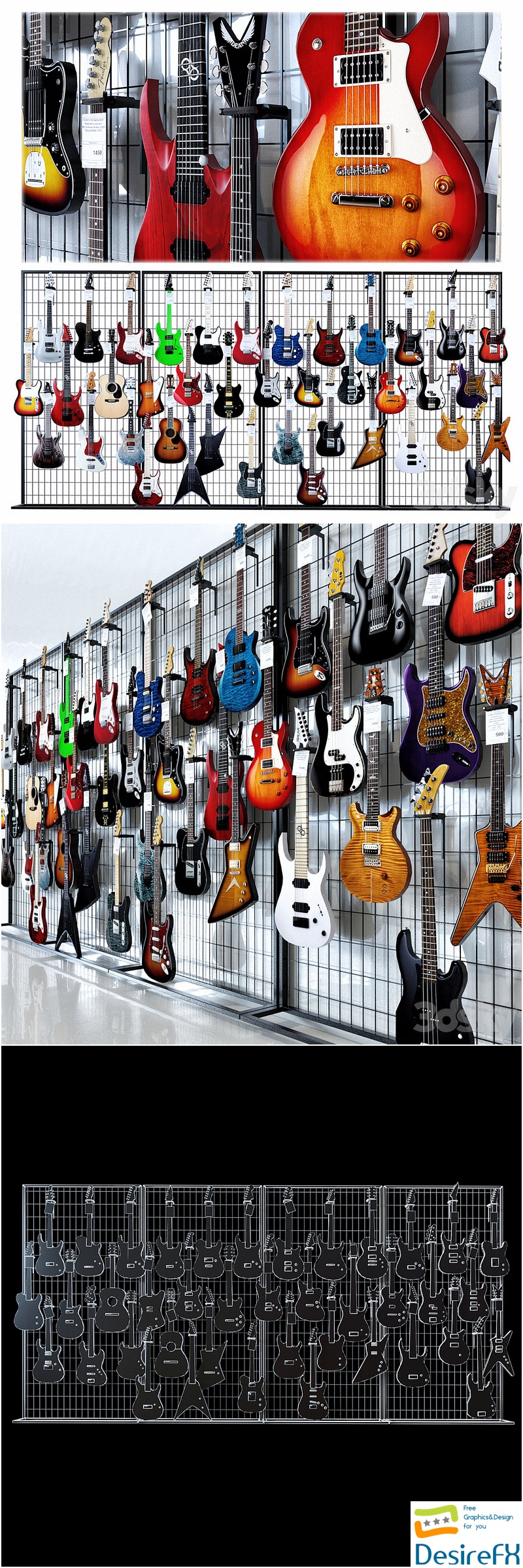 Guitar store 3D Model
