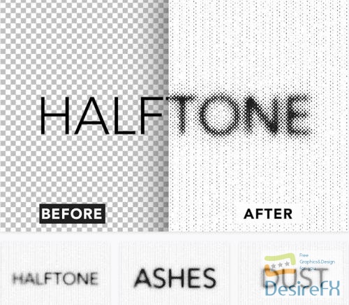 Halftone Text Effect - 53DF6KA