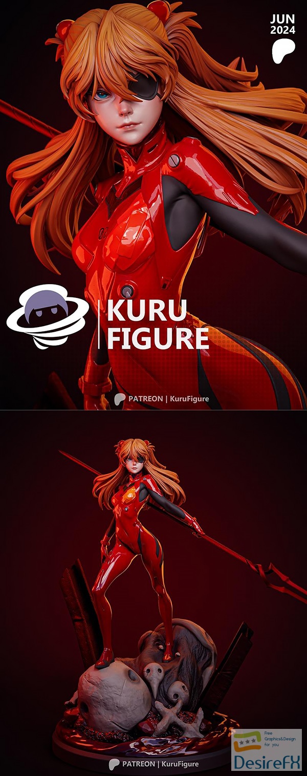 Kuru Figure – Asuka – 3D Print