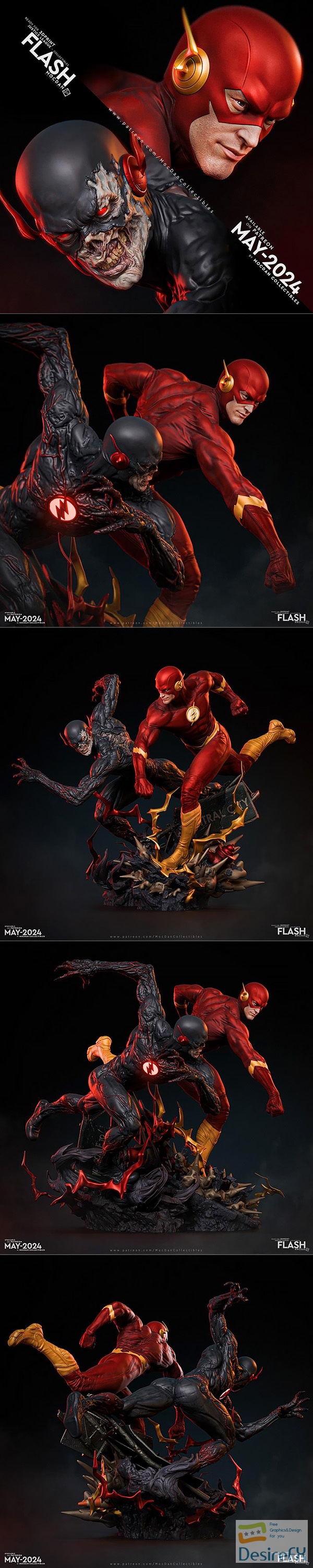 MocDan Collectibles – Flash vs BlackFlash – DC Comics – 3D Print