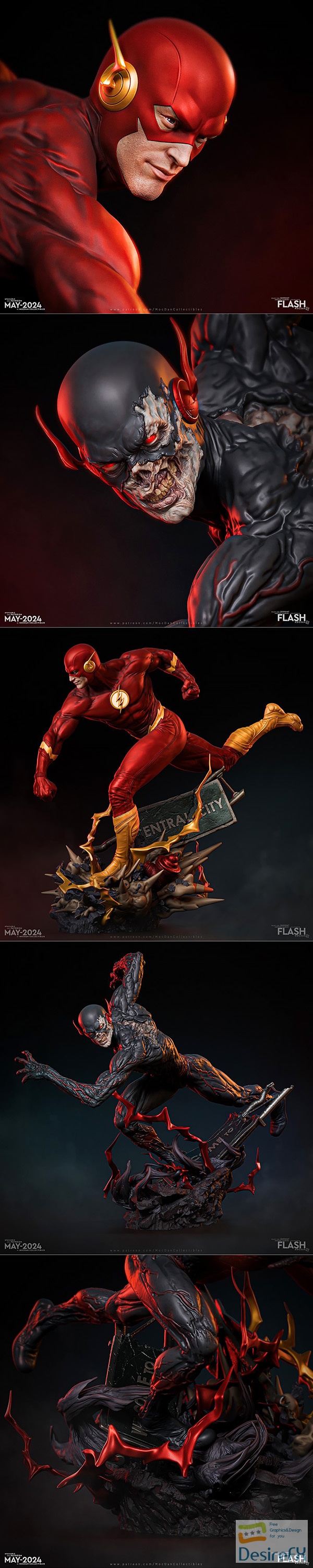 MocDan Collectibles – Flash vs BlackFlash – DC Comics – 3D Print