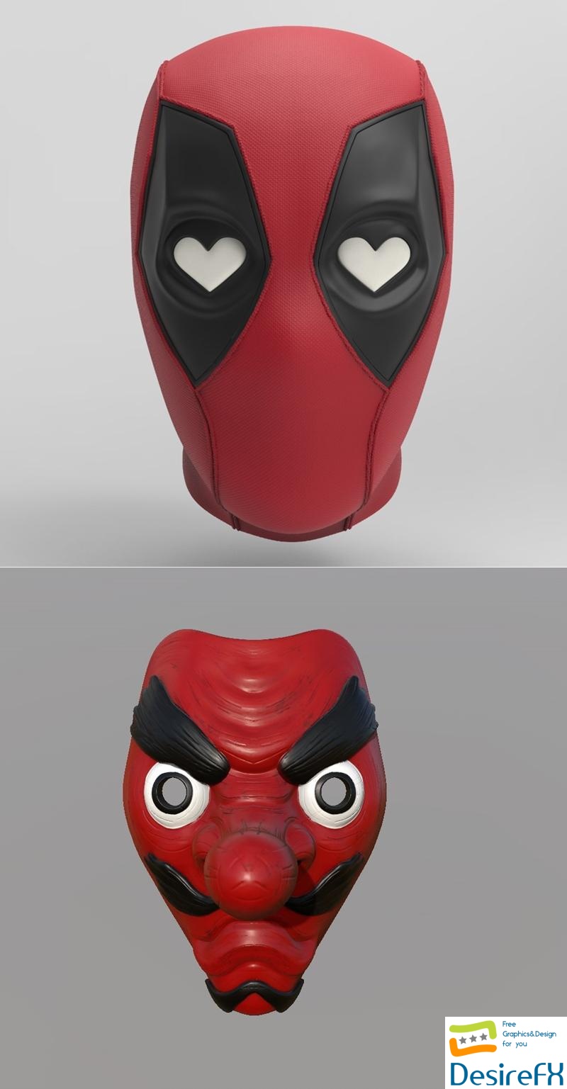 New Deadpool Mask and Urokodaki Mask Remake 3D Print