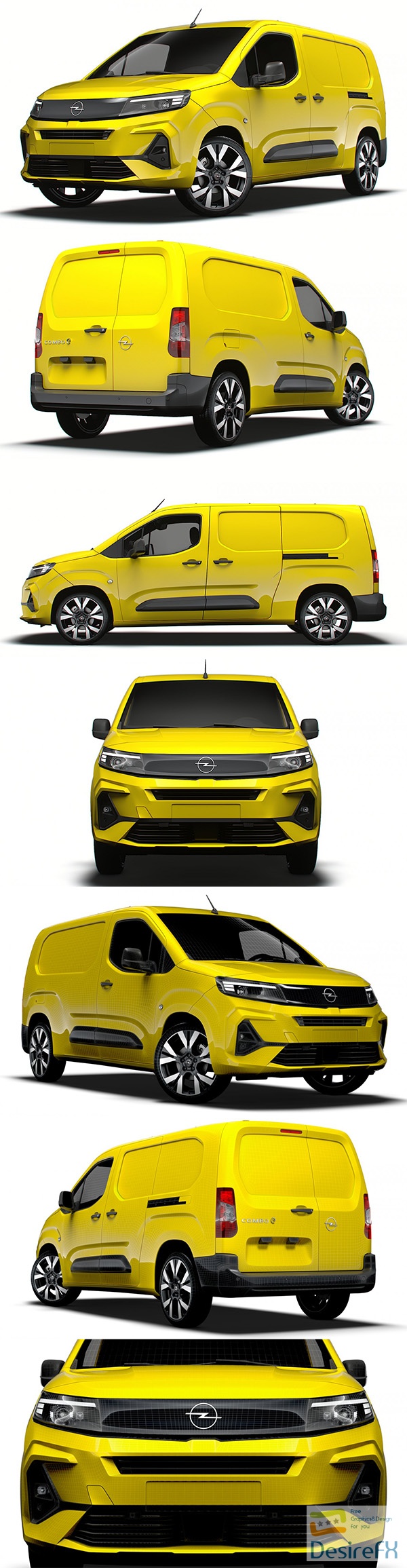 Opel Combo e Van LWB 2024 3D Model