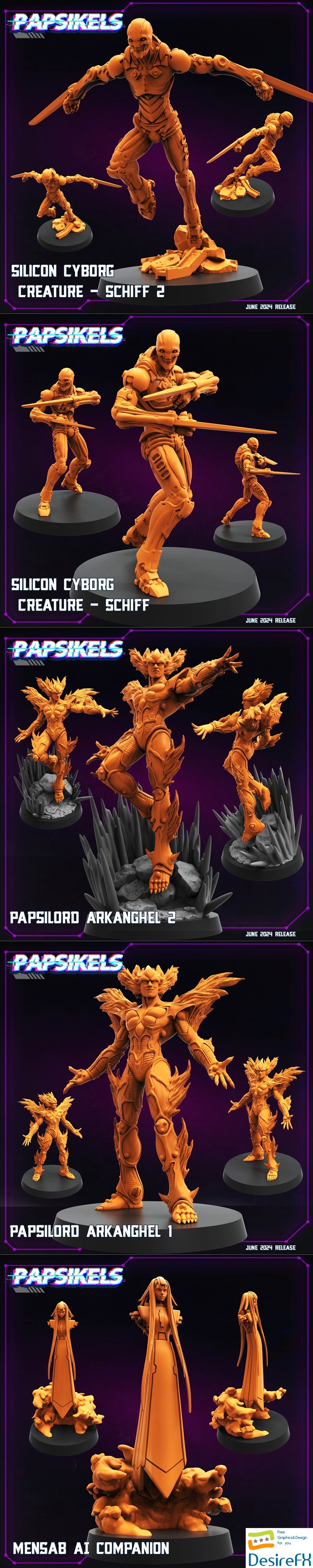 Papsikels Miniatures - Cyberpunk June 2024 3D Print