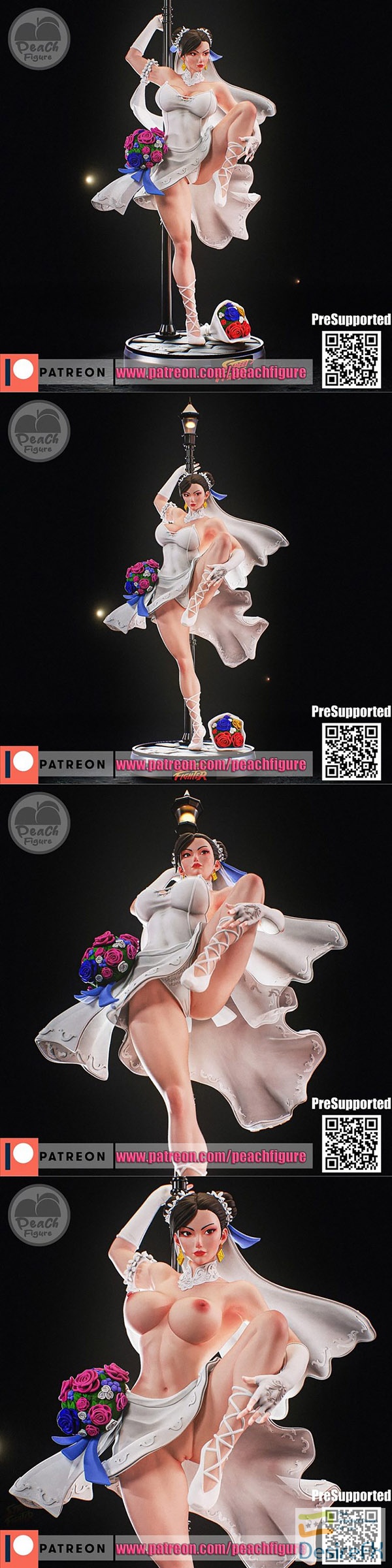 Peach Figure – Chun Li Bride – 3D Print