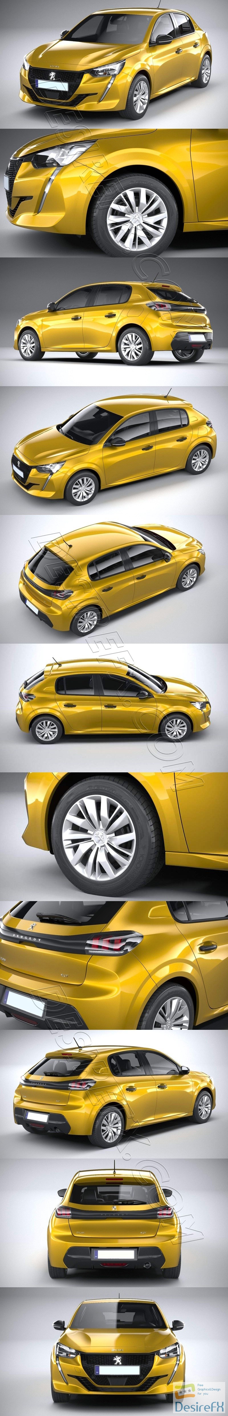 Peugeot 208 basic 2020 3D Model