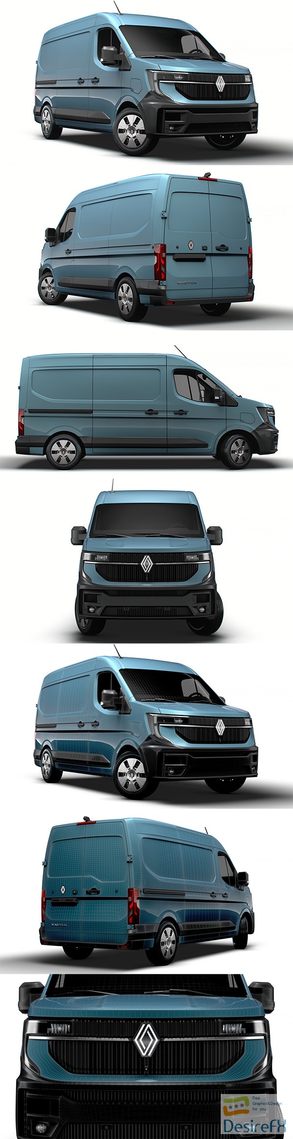 Renault Master E-TECH L2H2 Van 2024 3D Model