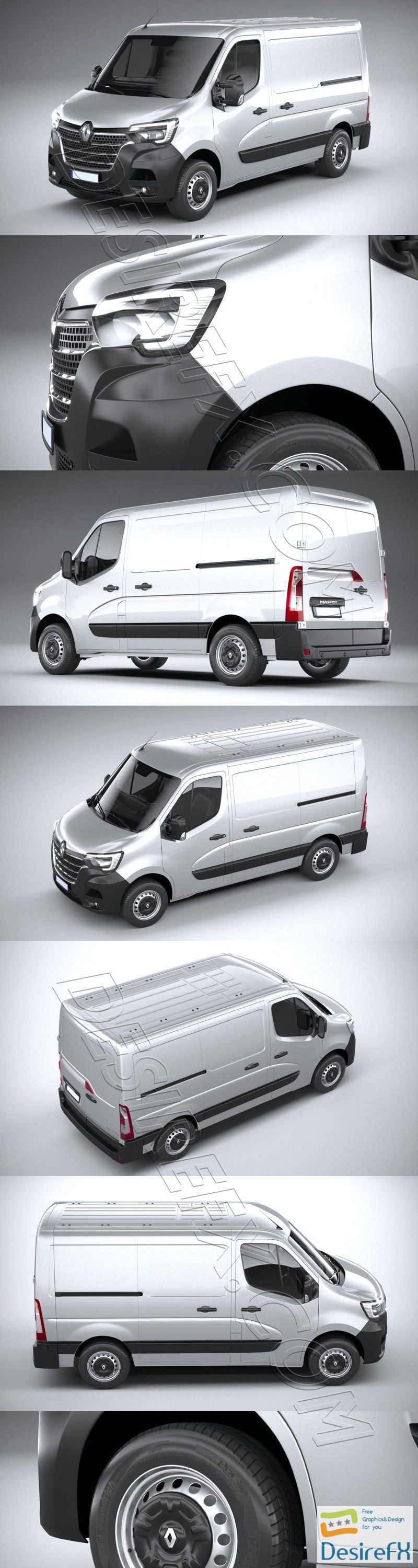 Renault Master L1H1 2020 3D Model