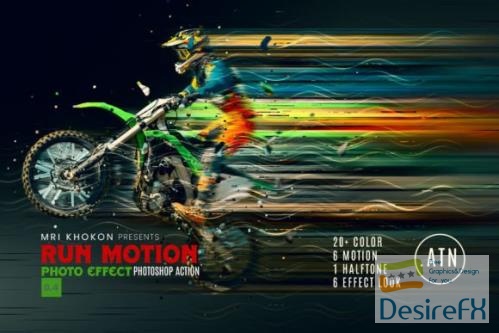 Run Motion Effect Photoshop Action - 278762819