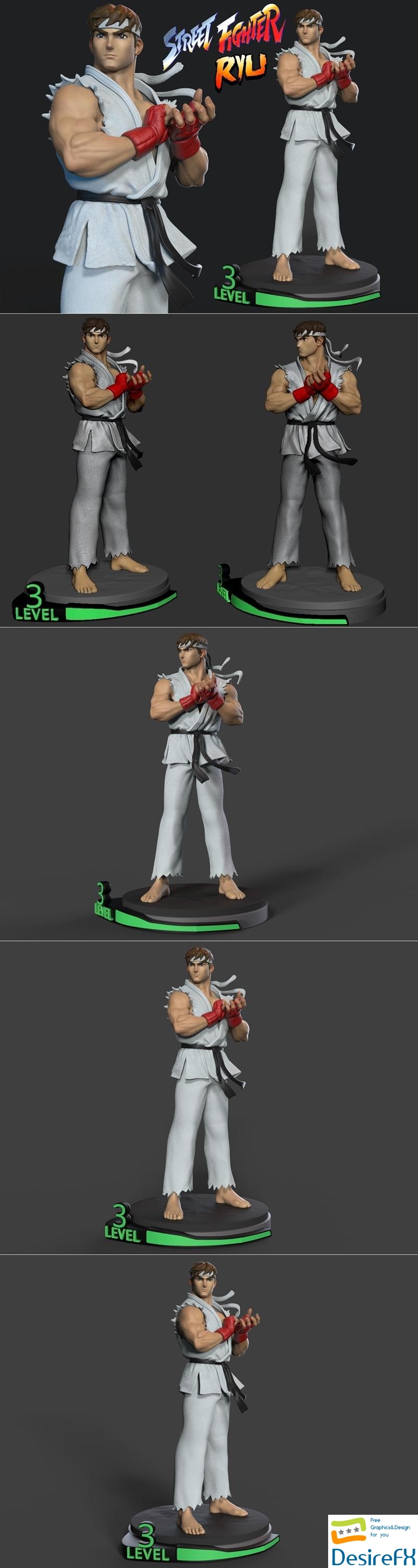 Ryu Street Fighter Alpha 3D Print
