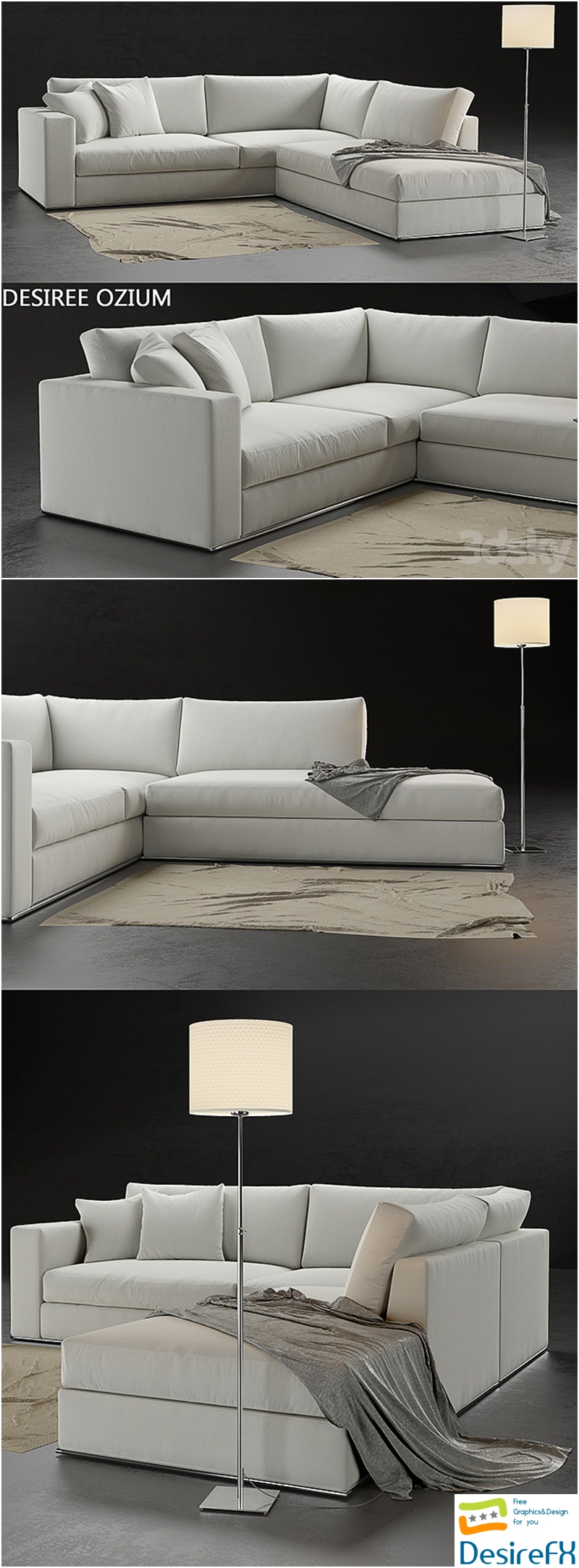 Sofa Desiree OZIUM 3D Model