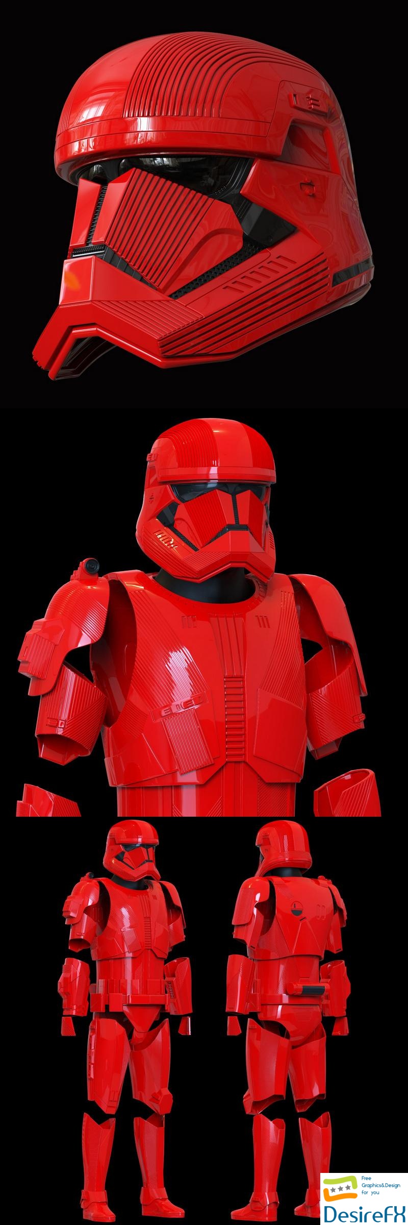Star Wars - Sith Trooper Cosplay Armor - 3D Print