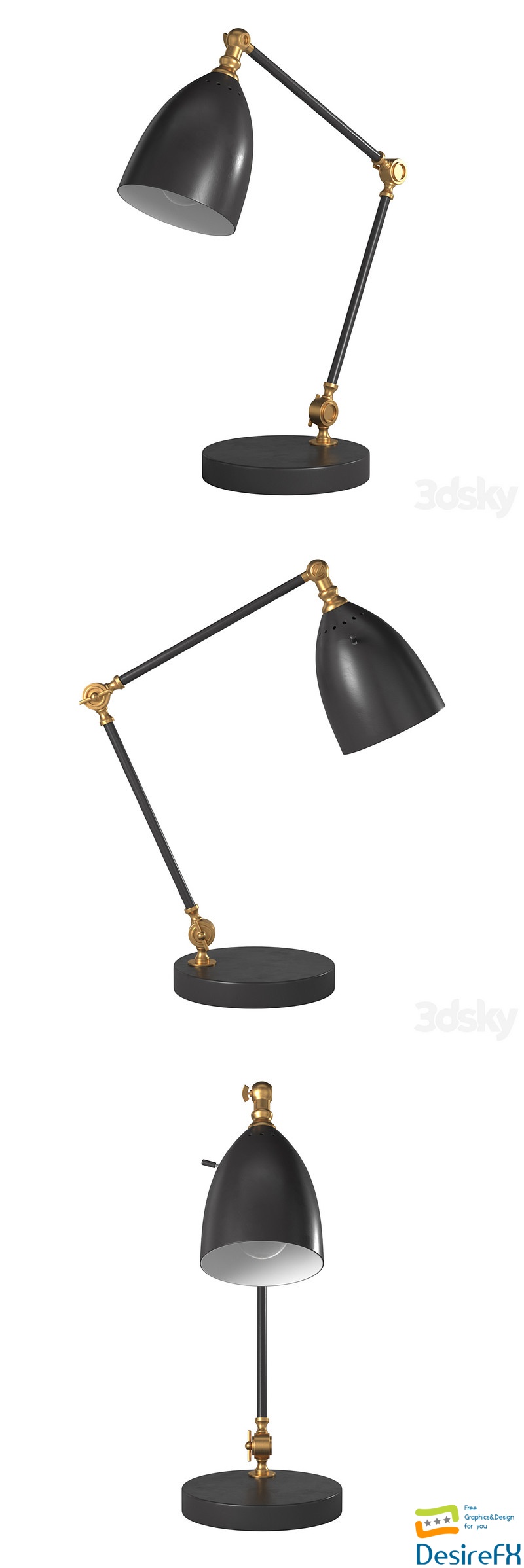 Table lamp 3 3D Model