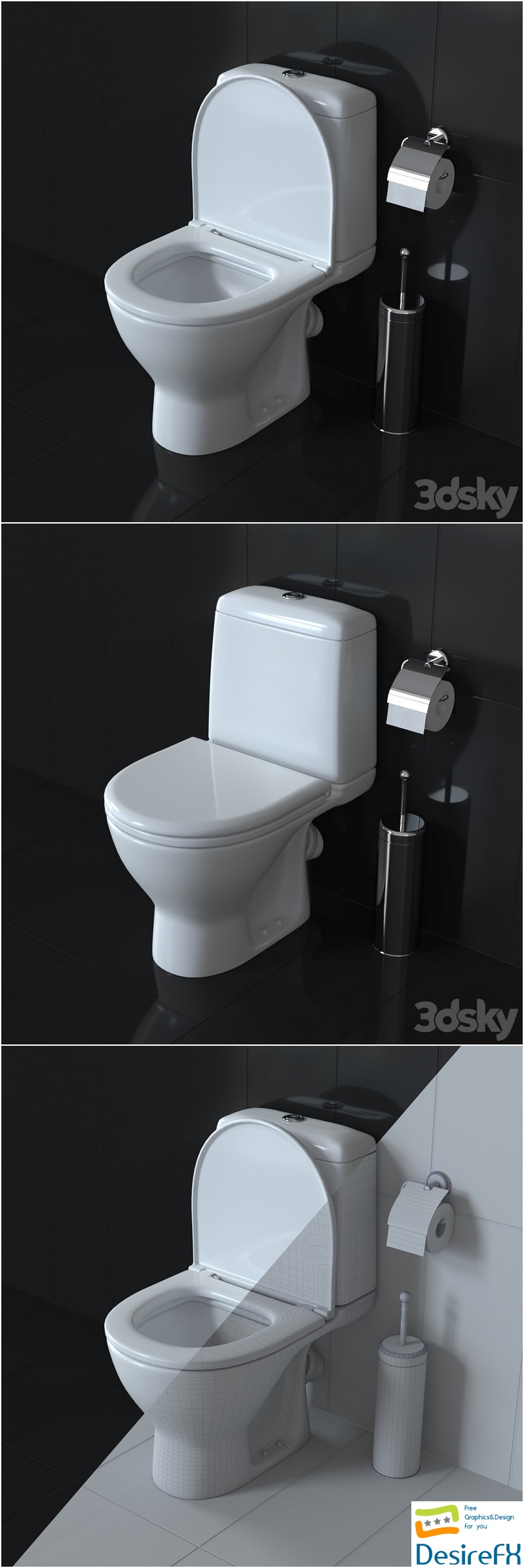 Toilet bowl Smart 3D Model