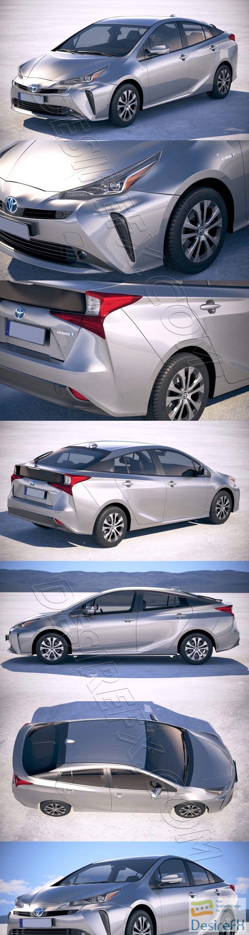 Toyota Prius 2019 3D Model