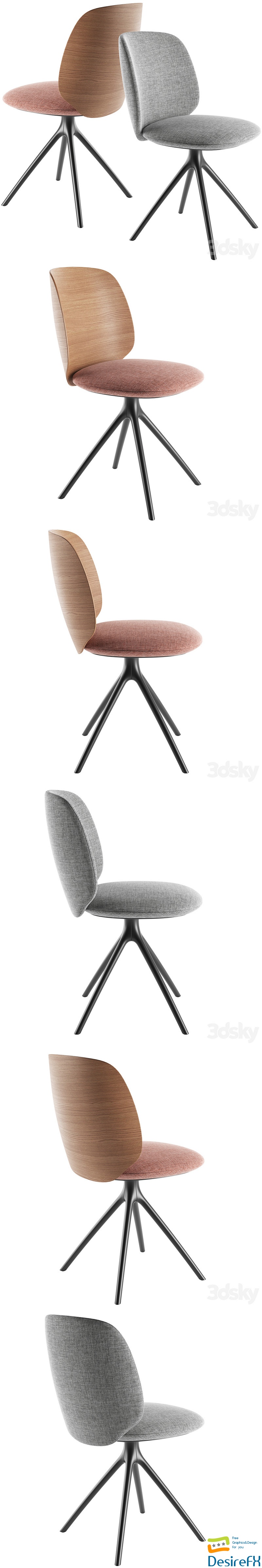 Universal Collection Swivel Chair By MDF Italia 3D Model