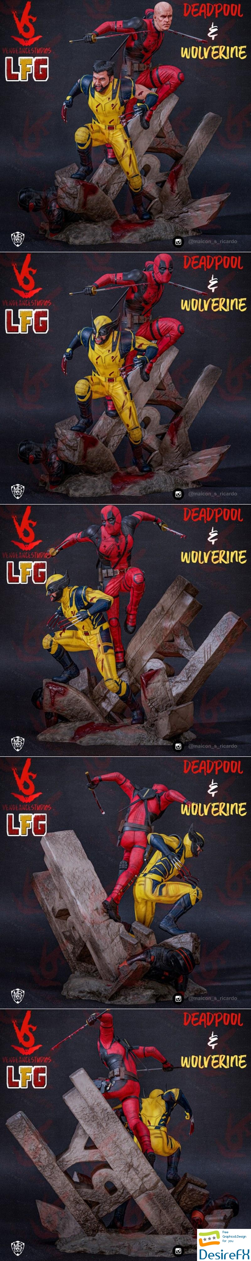 Vengeancestudios - Deadpool & Wolverine 3D Print