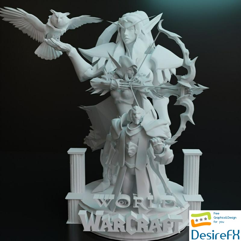 World Of Warcraft - 3 Piece base 3D Print